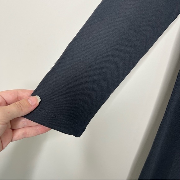 Theory Womens Size Medium Andera Turtleneck Dark Tanzanite Grey Sweater Modal - Picture 4 of 8